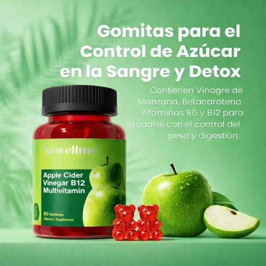 Gomitas de Vinagre de Manzana | Quemador de Grasa Natural 60 Gomitas